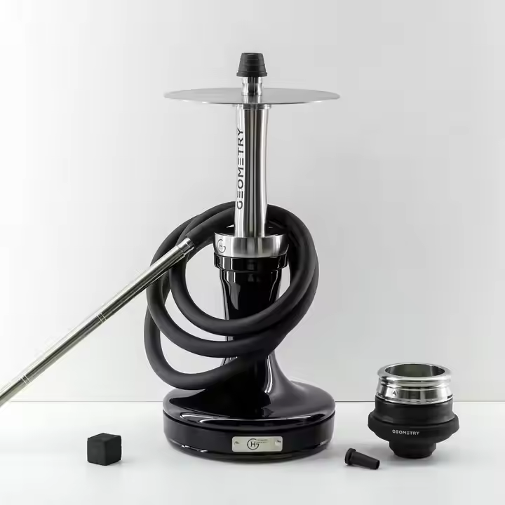 YIHE Factory Custom European Style Shisha Nargile Qalyan Stainless Steel Geometry Hookah