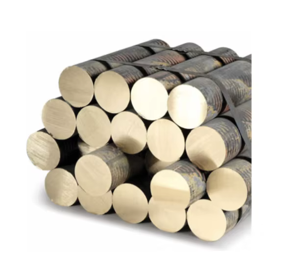 This flat, oblong bar is made from brass, an alloy mixture of copper and zinc. Thanks to its attractive golden colour
