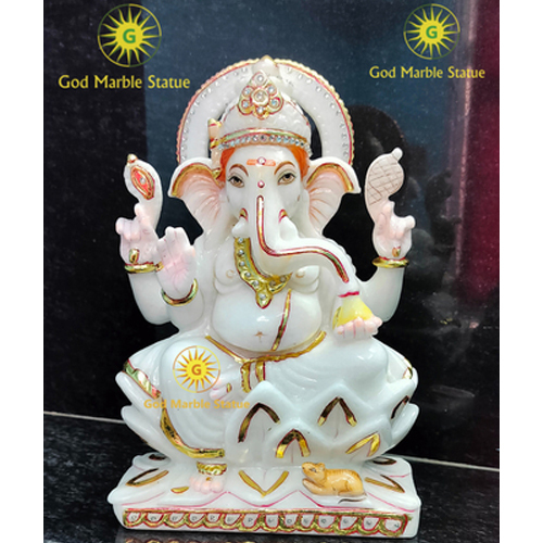 Ganesh Marble Statue 12 Inch