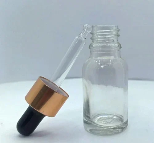 Transparent 15ml Clear Glass Dropper Bottle, Size: 16.3cm