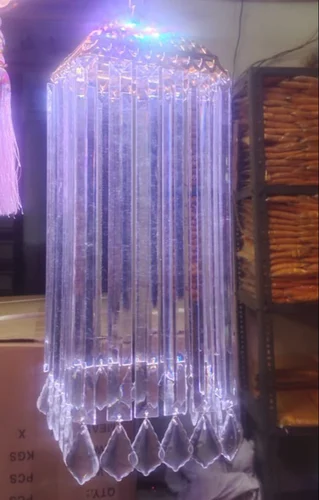 Purple Light Glass Hanging Chandelier