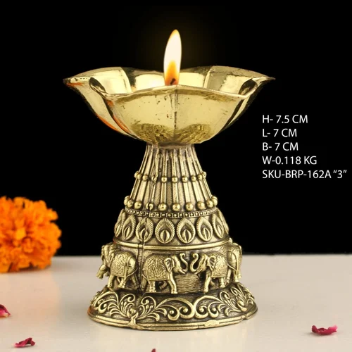 MYN Premium Brass Diya Deepak 3 Inchs