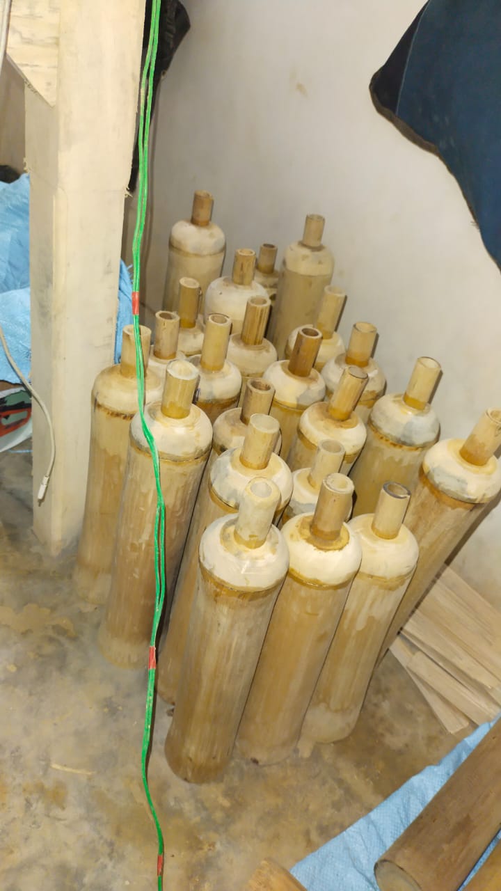 Bamboo bottle with bamboo cap