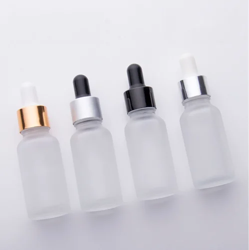 Clear Frosted Glass Bottle with Dropper Set 30 ml