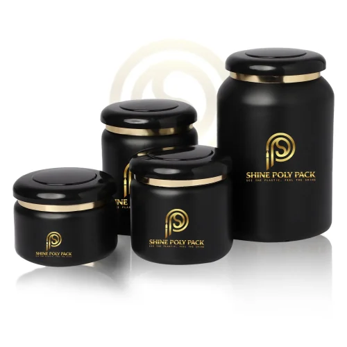 250ml Black Round HDPE Micra Jar
