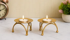 Golden Trio Candle Stand