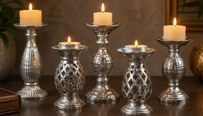 Aluminium Candle Holders