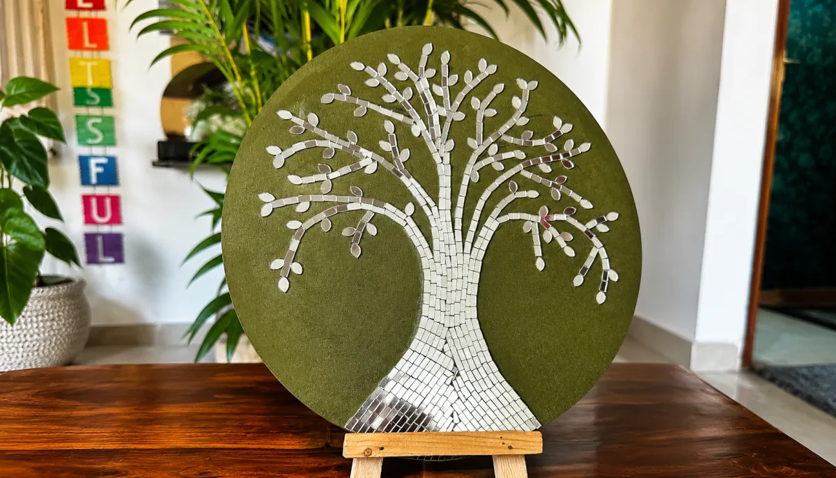 Modern Mirror Mosaic Tree