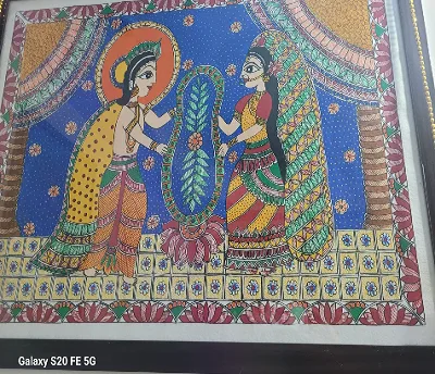 Radha Krishna Madhubani Painting