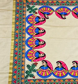 Madhubani Painting on Dupatta
