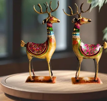 Handpainted Iron Deer Showpiece(SA008)
