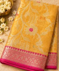 Yellow Silk Saree